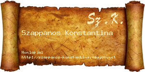 Szappanos Konstantina névjegykártya